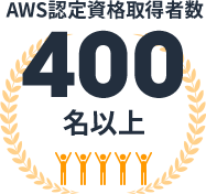 400名を超えるAWS認定資格取得者数